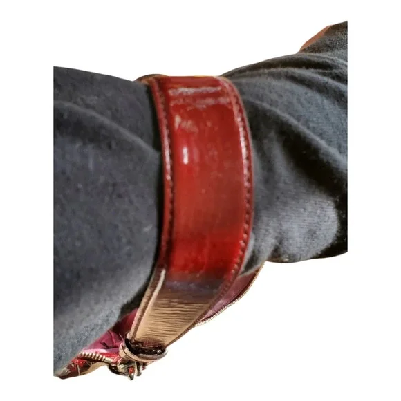 Coach F17861 Chelsea Wine Red Patent Leather Ashlyn Hobo Shoulder Bag Handbag - Picture 13 of 17